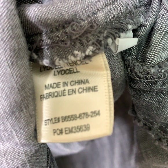 Anthropologie Cloth & Stone Utility Chambray Shirt Dress - Picture 3 of 5